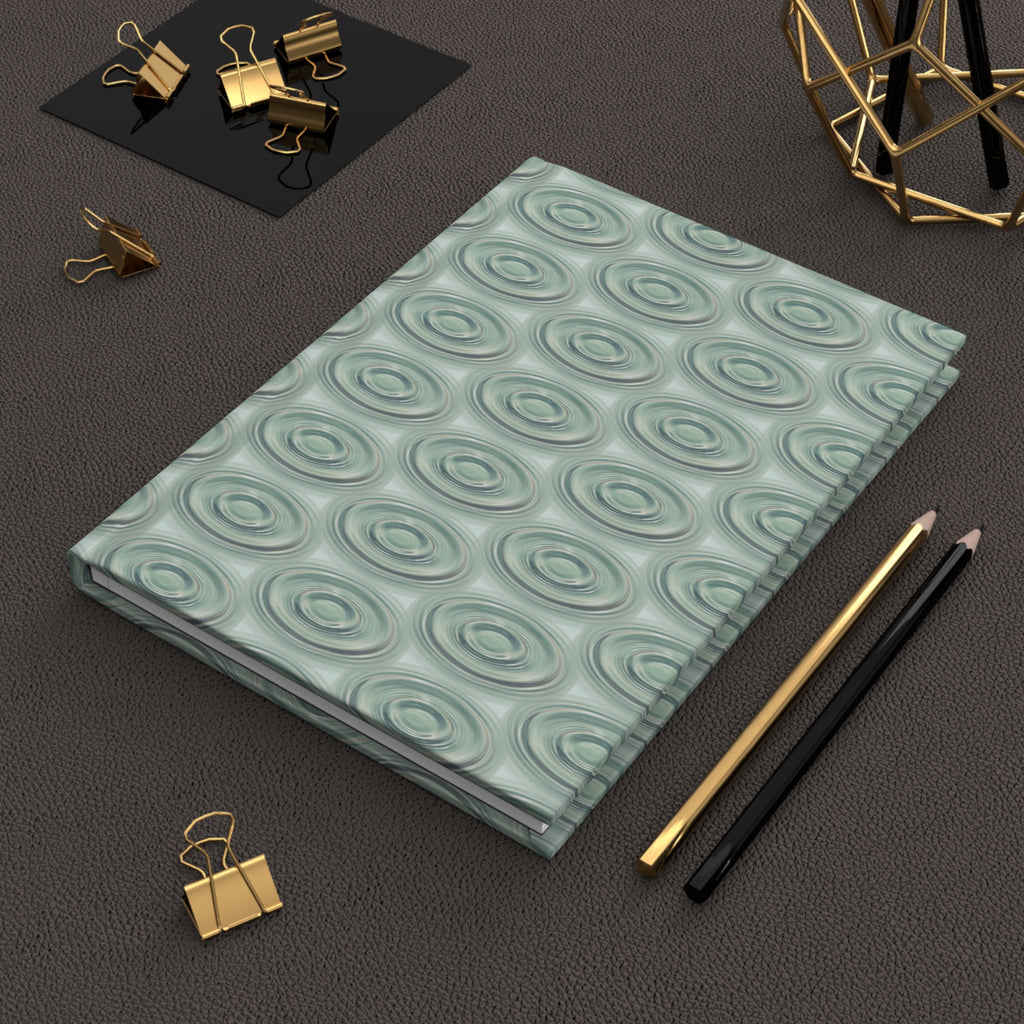 Journal | Modern Abstract Aqua Ripple Hardcover Notebook