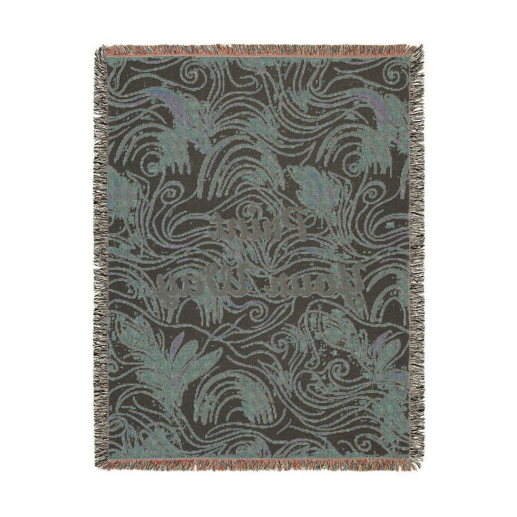 Customizable Woven Floral Throw