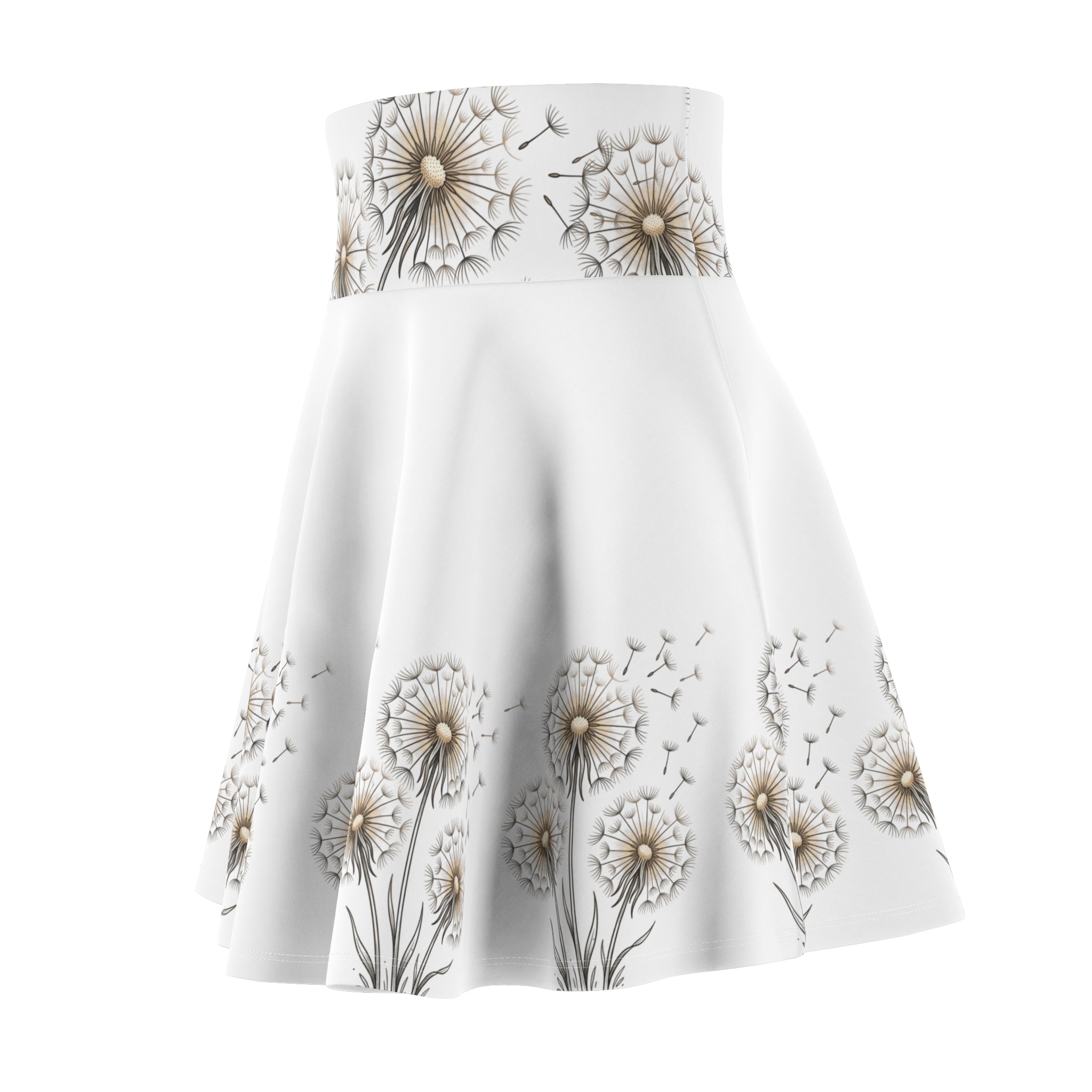 Women's Skater Skirt | Dandelion Dreams High-Waist Skirt