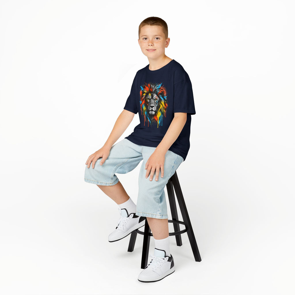 Lion Spirit Colorful Drip T-Shirt