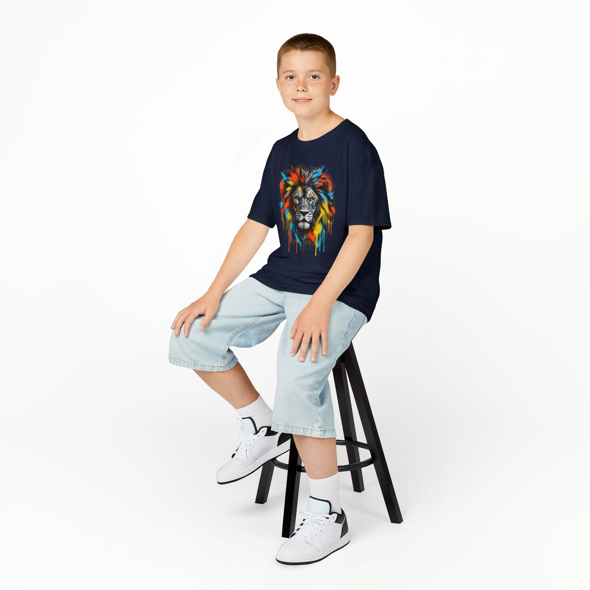 Lion Spirit Colorful Drip T-Shirt