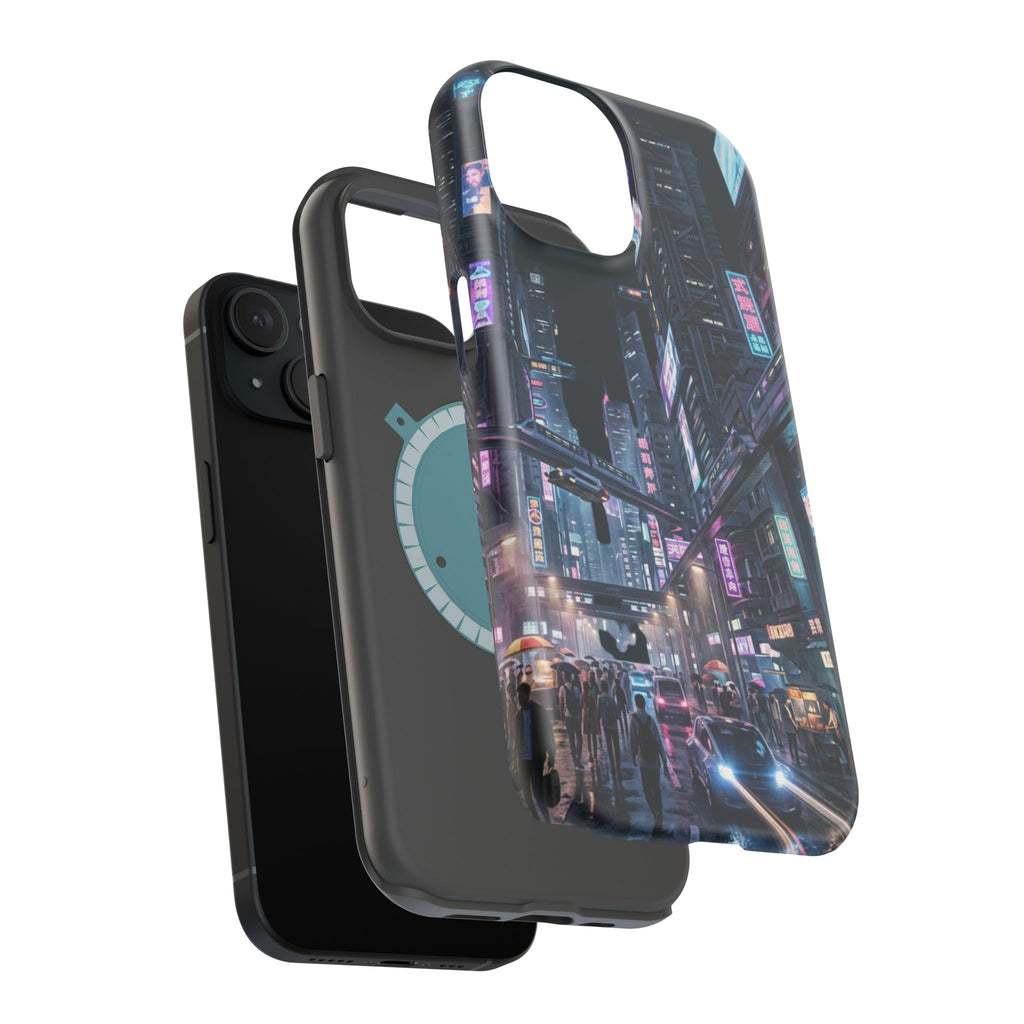 Phone Case | Cyberpunk City Magnetic Impact-Resistant Phone Cover