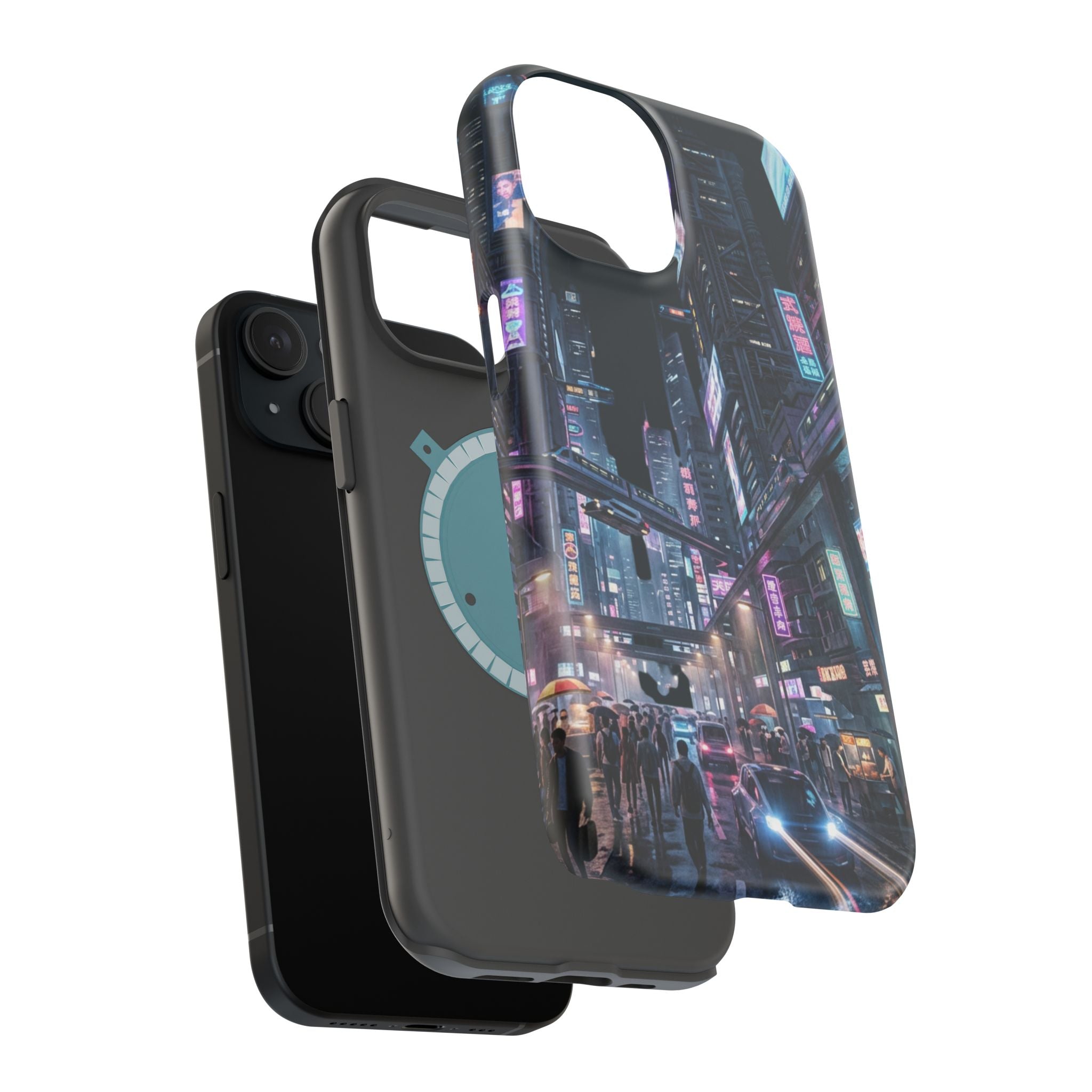 Phone Case | Cyberpunk City Magnetic Impact-Resistant Phone Cover