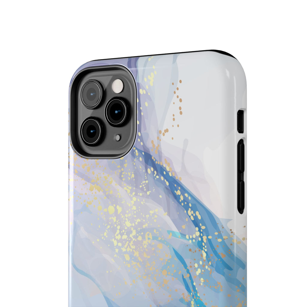 Phone Case | Gold Fleck Blue Marble Tough Protective Phone Cover
