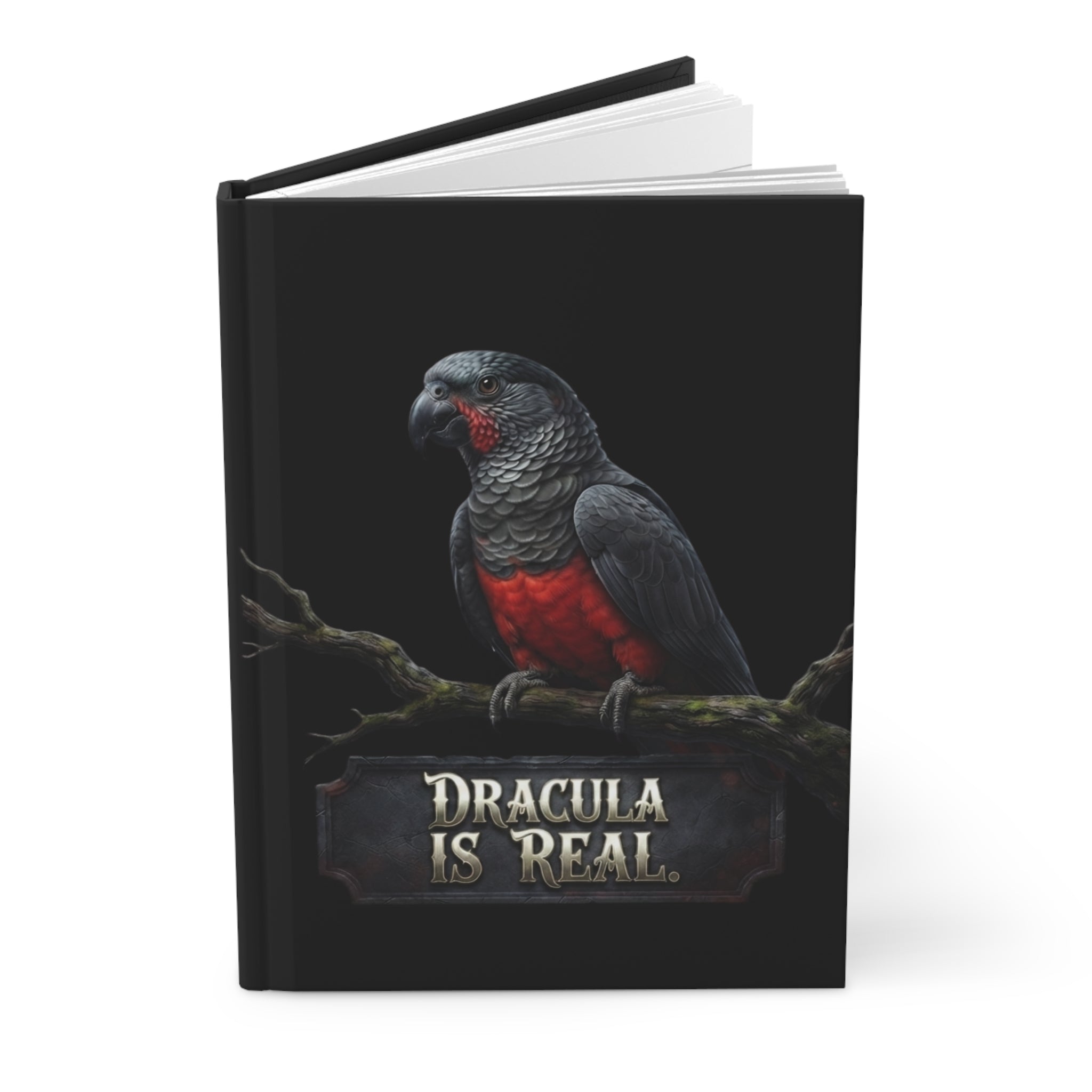 Journal | 'Dracula Is Real' Dracula Parrot Hardcover Notebook
