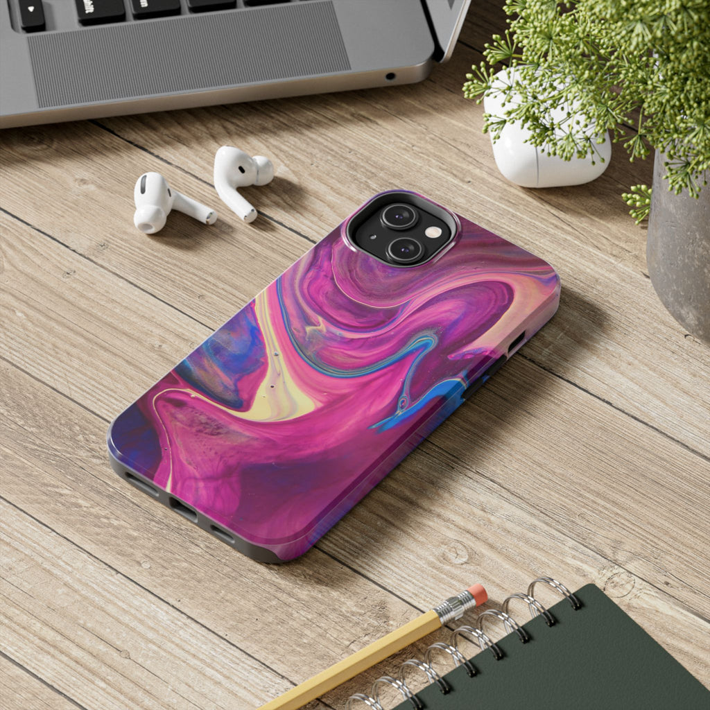 Phone Case | Protective Artistic Paint Pour Design