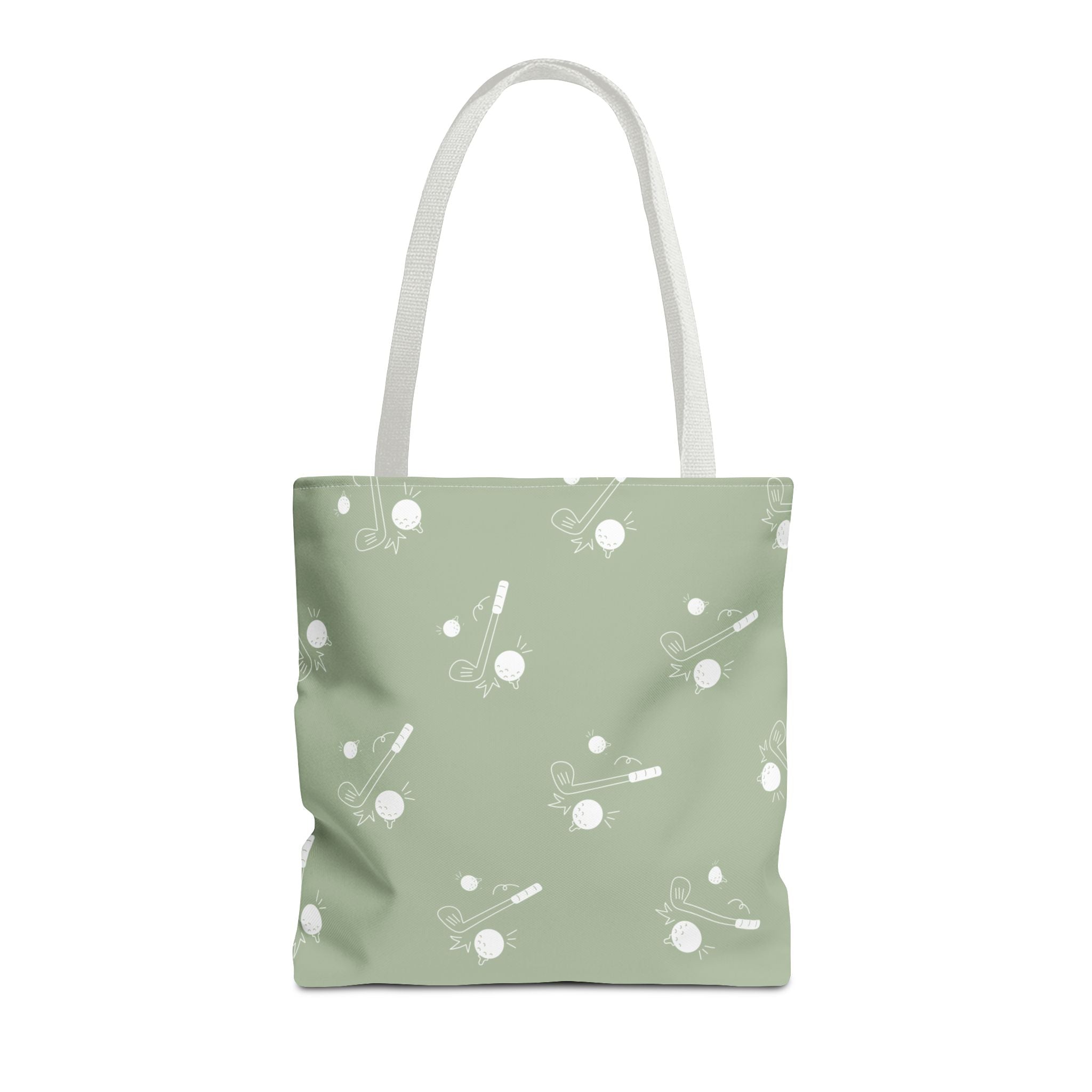 Tote Bag | Sage Green and Golf Pattern Shoulder Bag