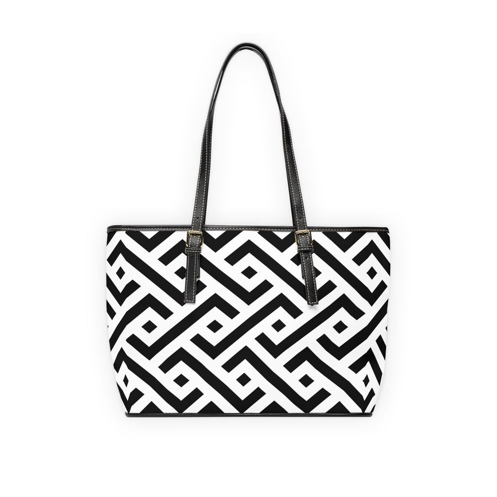Handbag | Geometric Black & White Shoulder Bag
