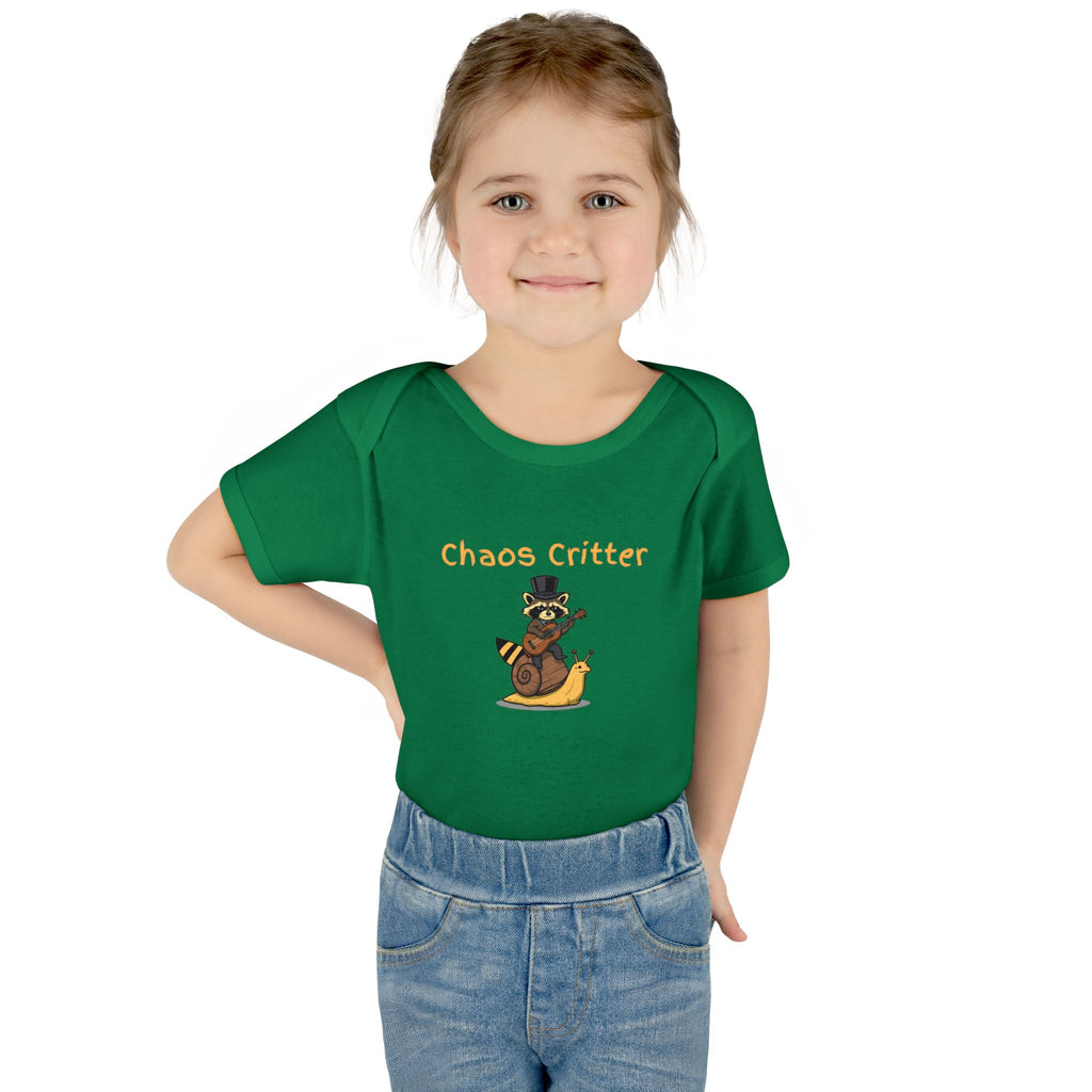 Baby Bodysuit | 'Chaos Critter' Playful Racoon Baby Onesie