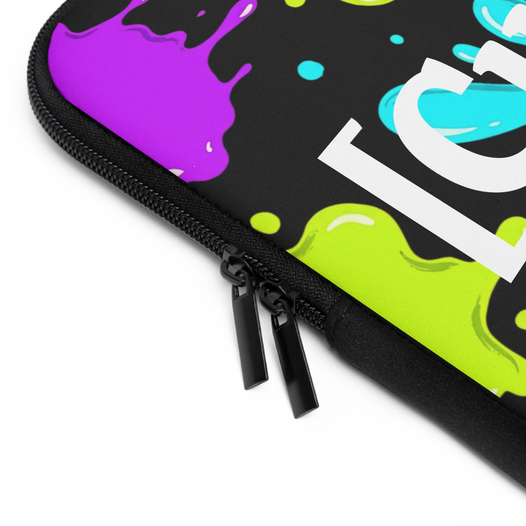 Laptop Sleeve | Personalized Neon Paint Splat Protective Case