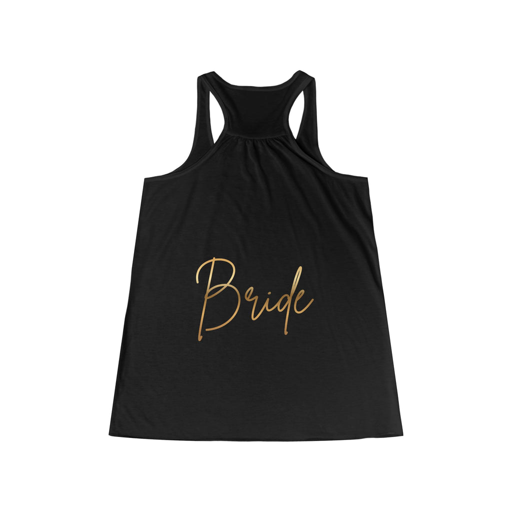 Gold Script "Bride" Flowy Racerback Tank Top