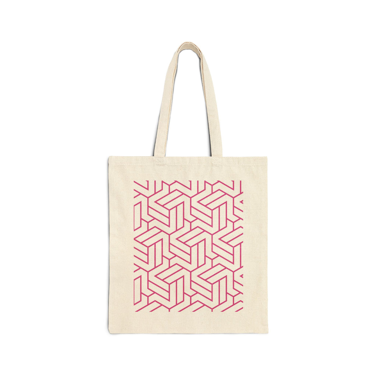 Pink Optical Illusion Canvas Tote Bag