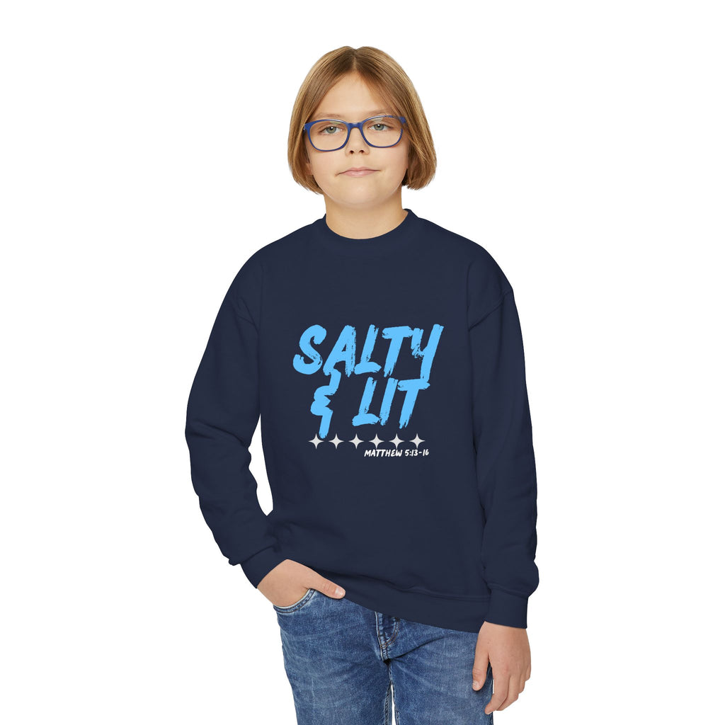 “Salty & Lit” Christian Graphic Sweatshirt