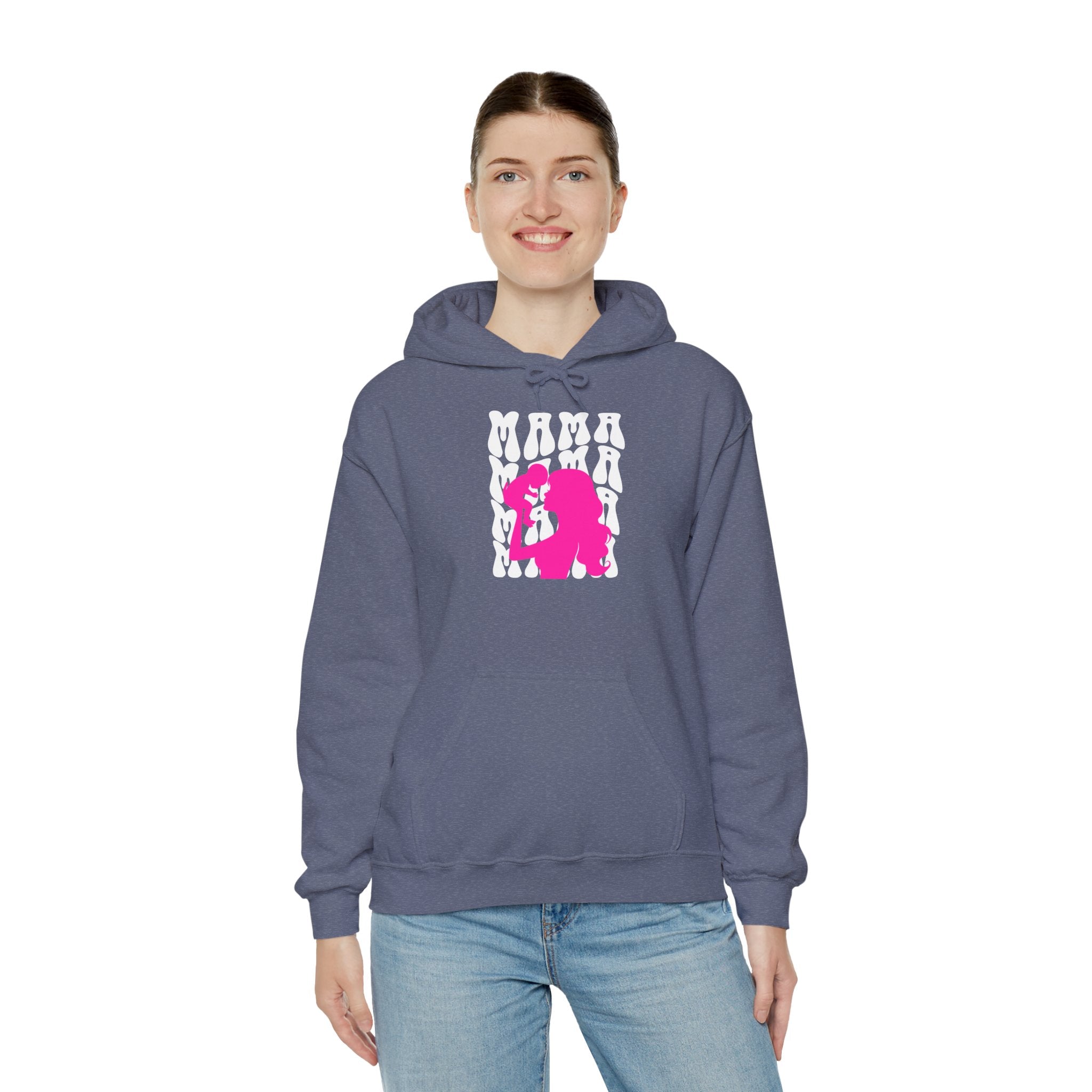 Hoodie | 'Mama' & Silhouette Pink Graphic