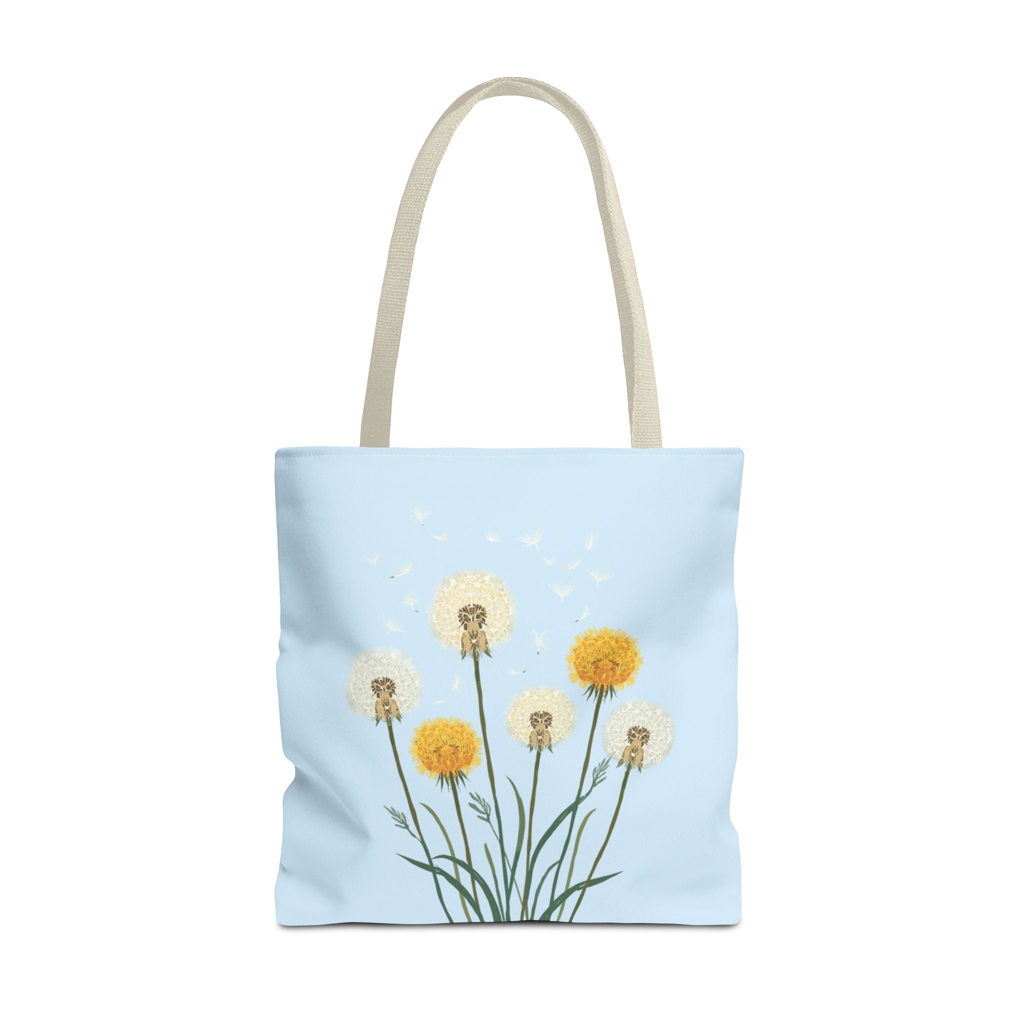 Tote Bag | Dandelions on Light Blue Background