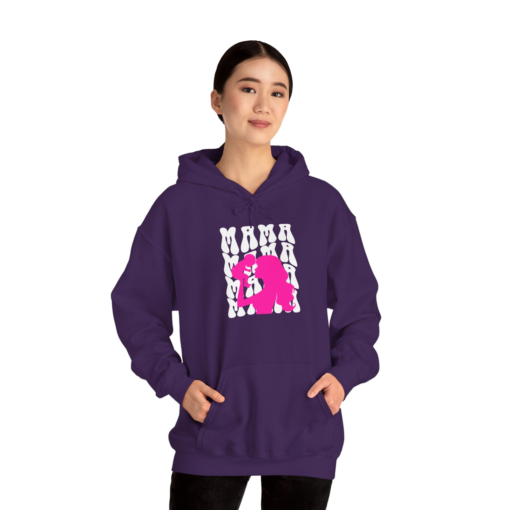 Hoodie | 'Mama' & Silhouette Pink Graphic