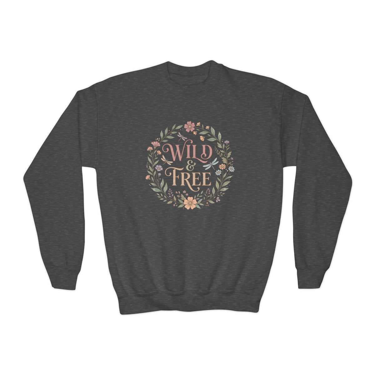 "Wild & Free" Floral Crewneck Sweatshirt