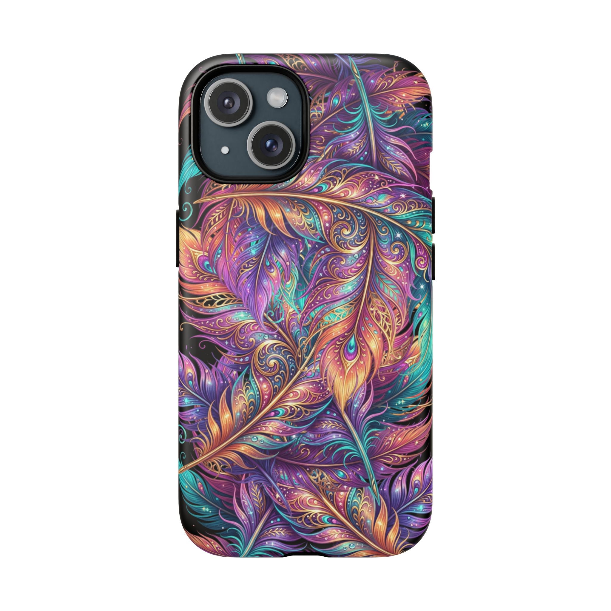 Phone Case | Colorful Feather Art Magnetic Tough Phone Cover
