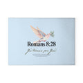 Glass Cutting Board | Romans 8:28 Dove with Olive Branch Kitchen Decor
