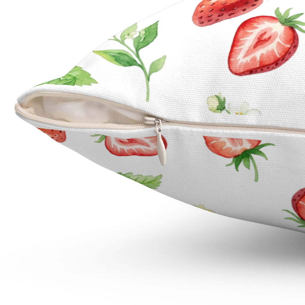 Throw Pillow | Strawberries Pattern Accent Pillow