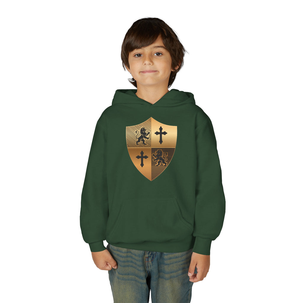 Gold Medieval Shield Crest Hoodie
