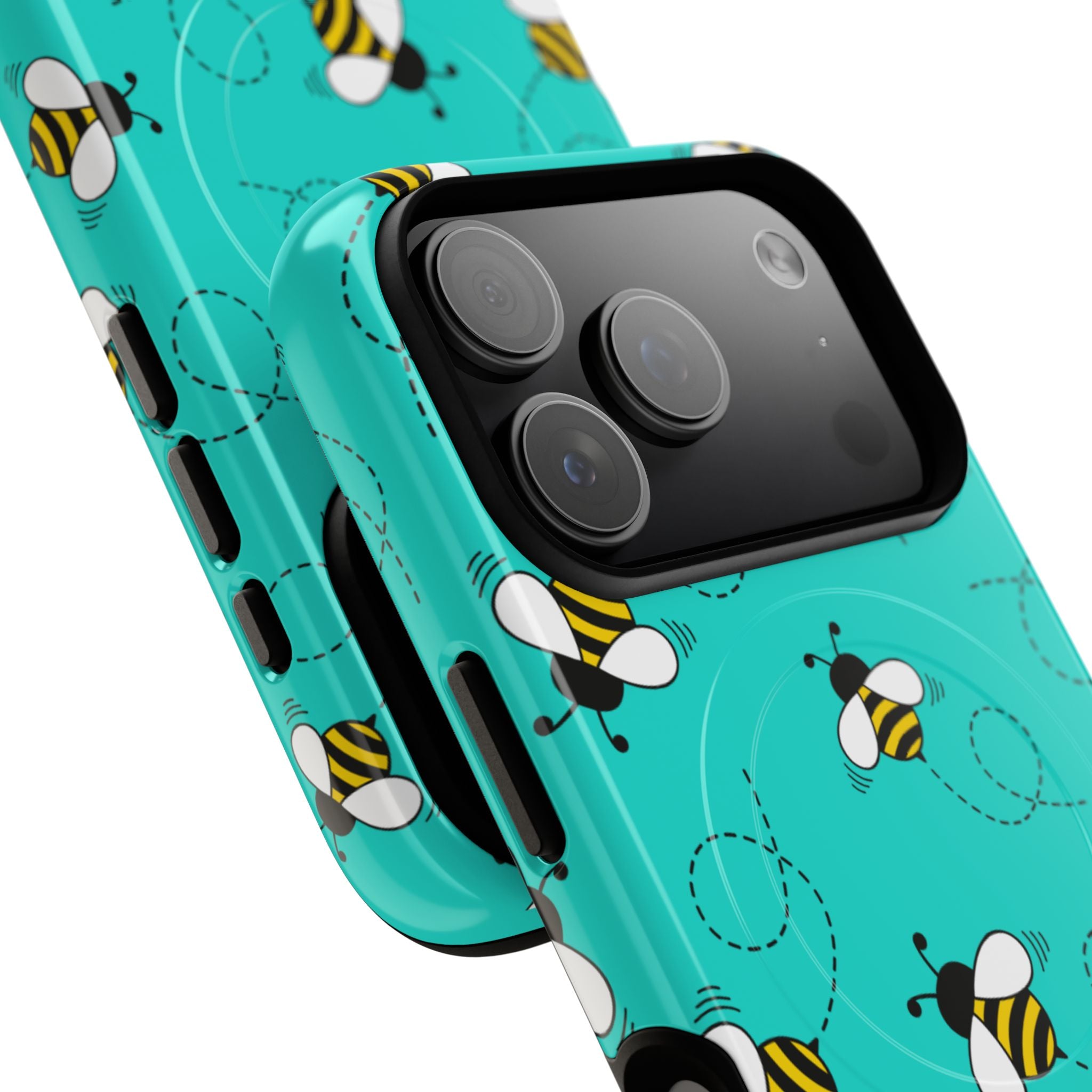 Phone Case | Cute Turquoise Bumblebee Tough Magnetic Phone Case