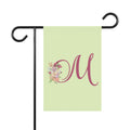 Home & Garden Banner | 'M' Monogram Crisp Colors Floral Flag