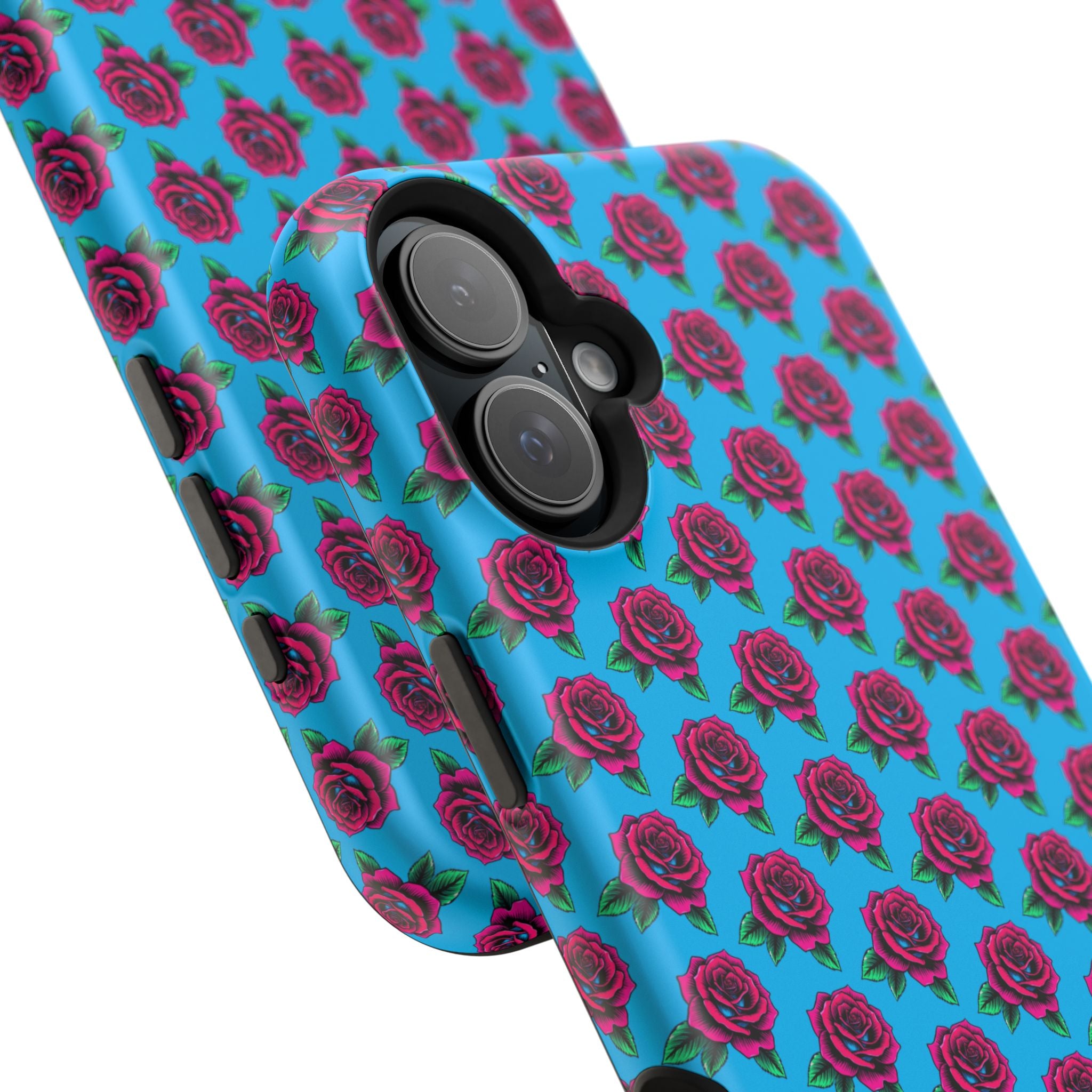 Phone Cases | Bright Rose Pattern Magnetic Impact-Resistant Case