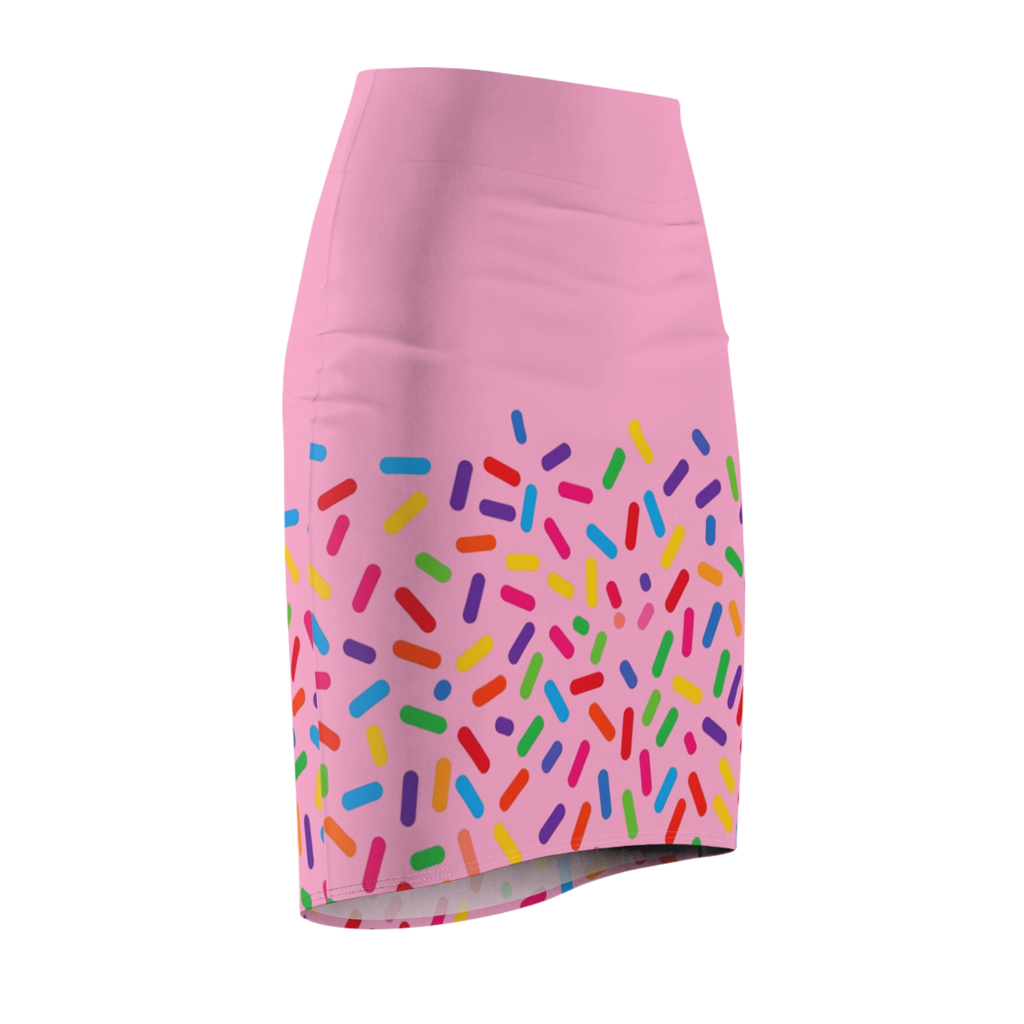 Women's Pencil Skirt | Pink Sprinkle Inspired Midi
