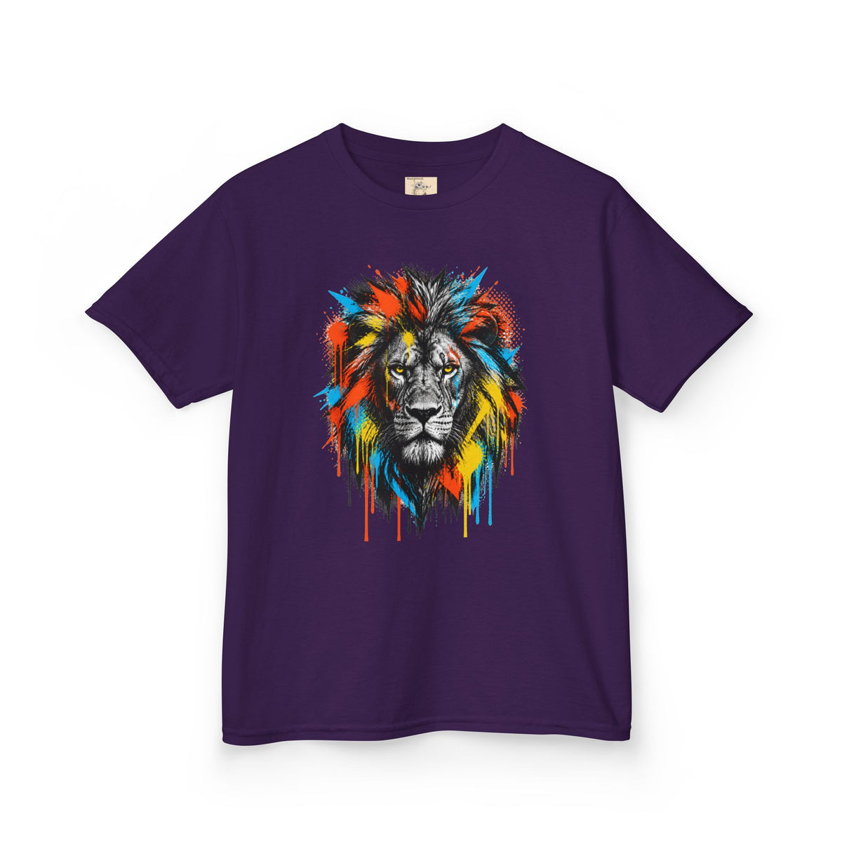 Lion Spirit Colorful Drip T-Shirt