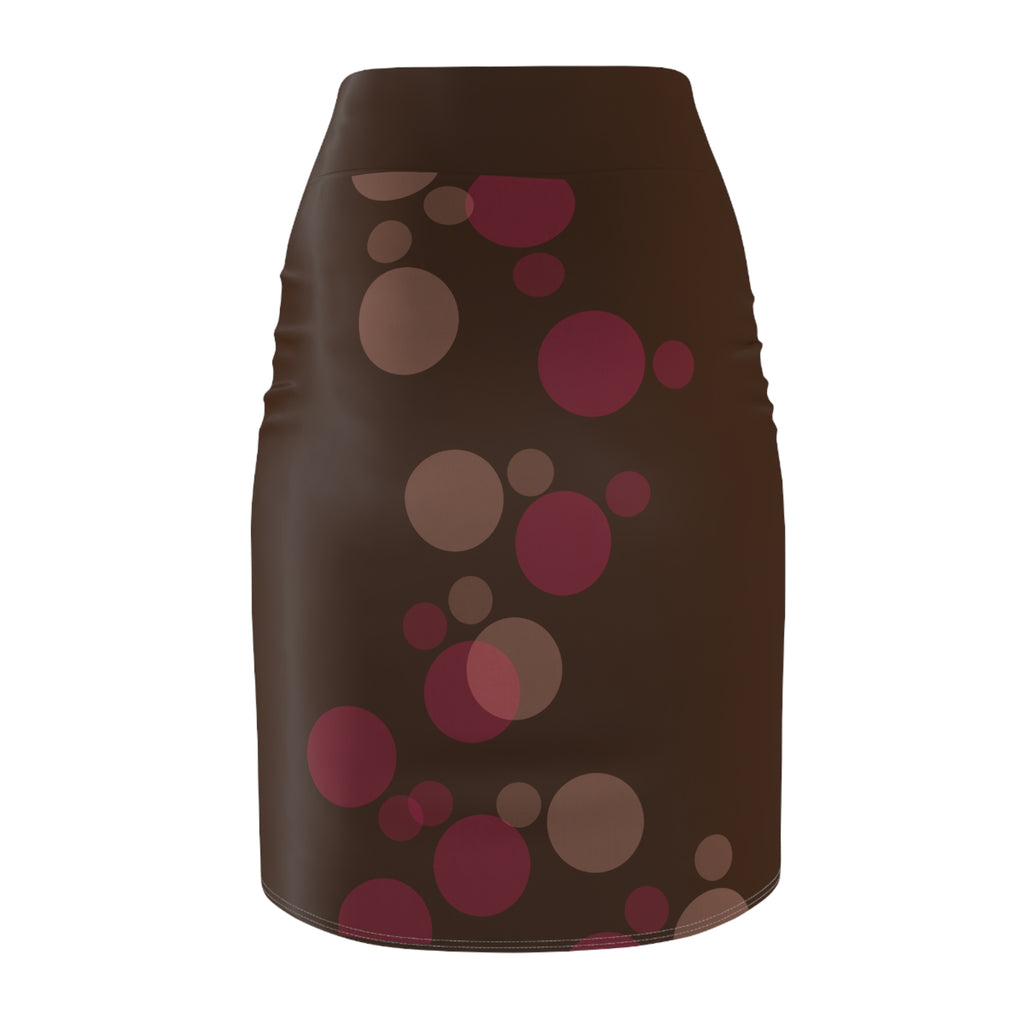Women's Pencil Skirt | Retro Polka Dot Bodycon