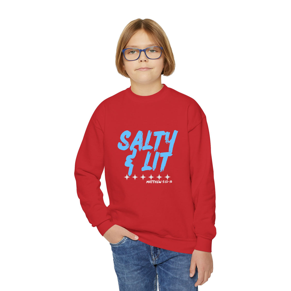 “Salty & Lit” Christian Graphic Sweatshirt