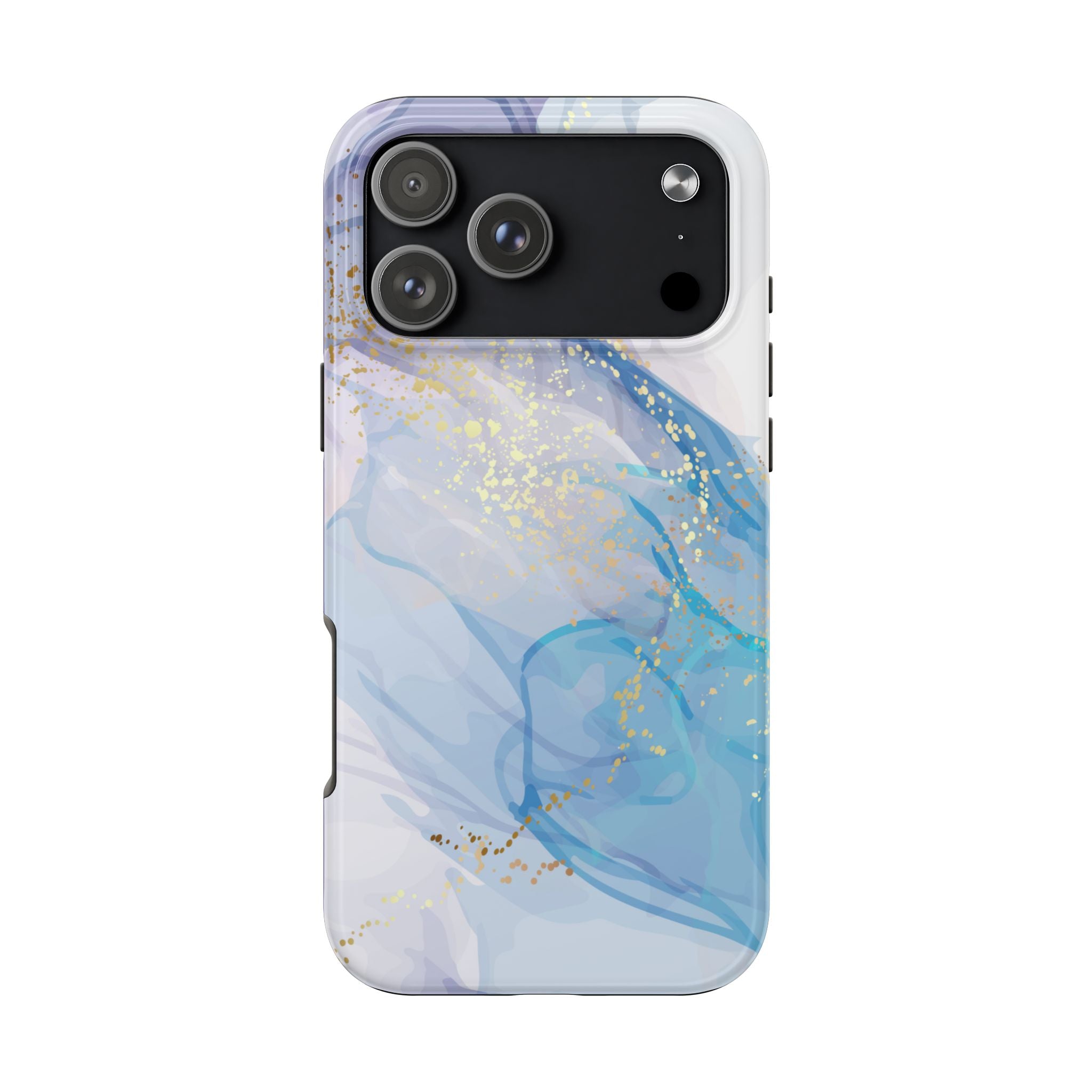 Phone Case | Gold Fleck Blue Marble Tough Protective Phone Cover