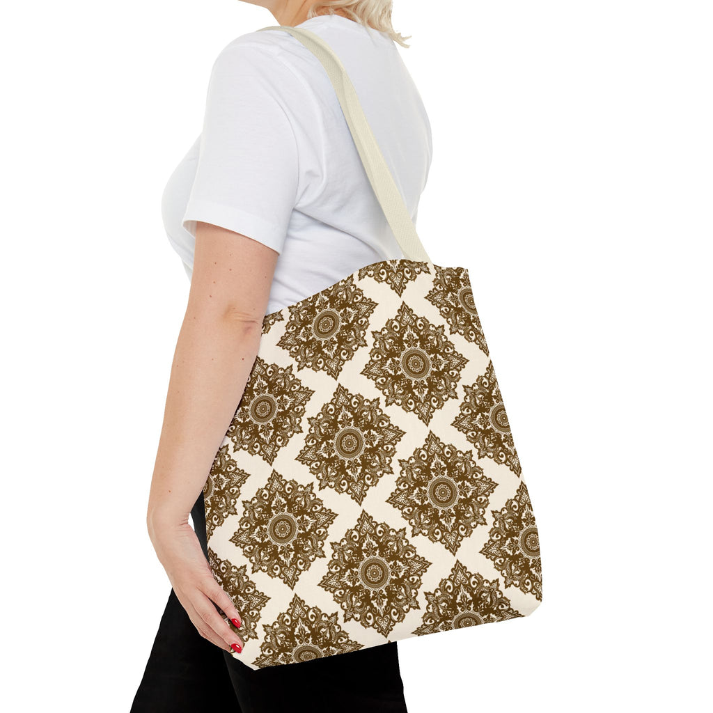 Tote Bag | Boho Gold Medallion Pattern