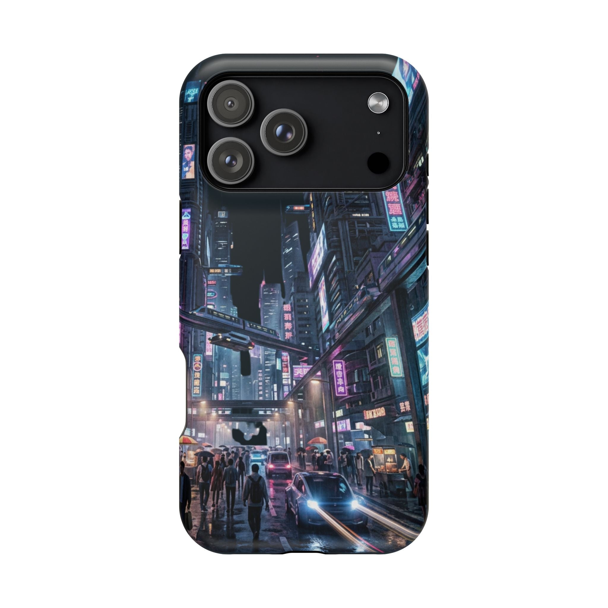 Phone Case | Cyberpunk City Magnetic Impact-Resistant Phone Cover