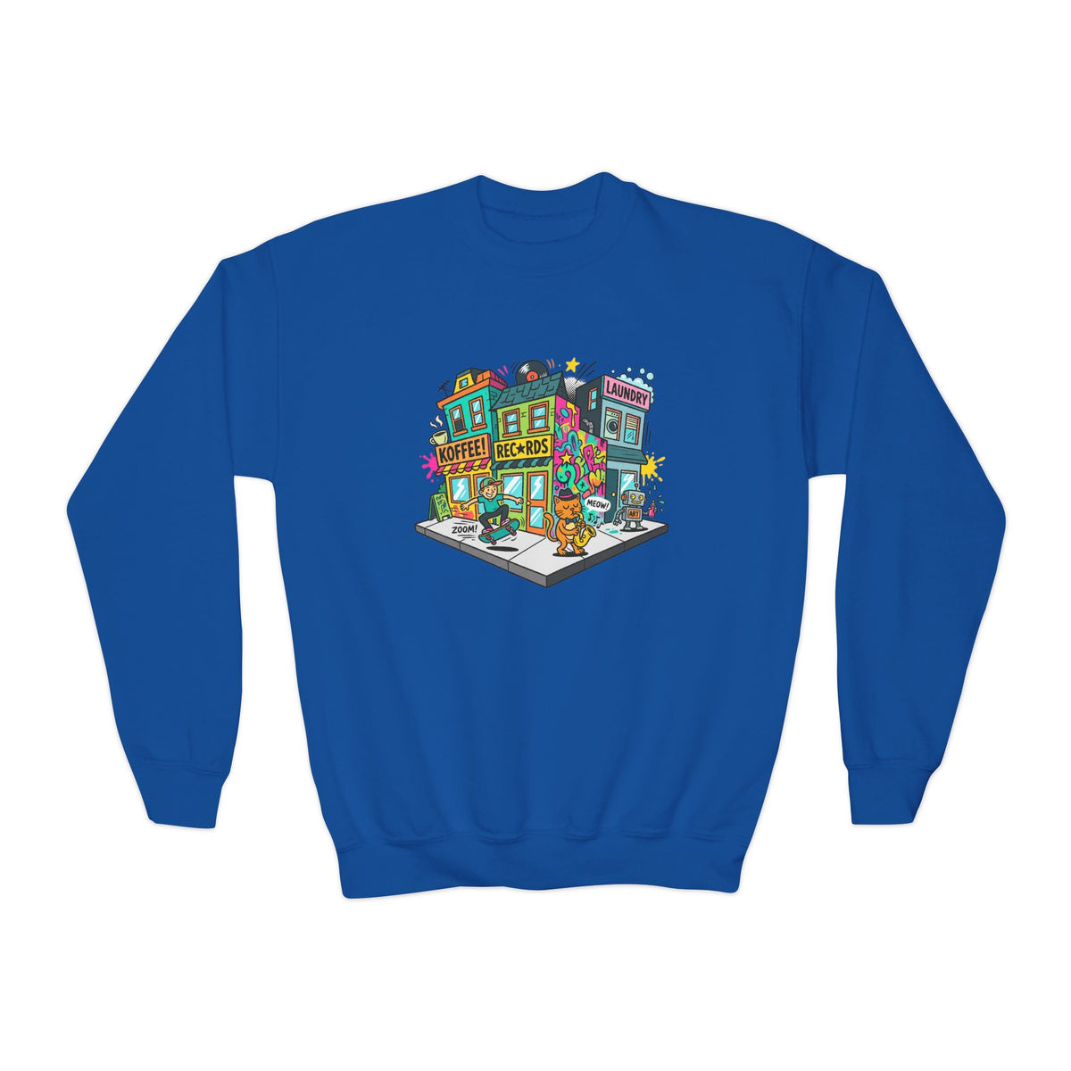Colorful City Life Crewneck Sweatshirt