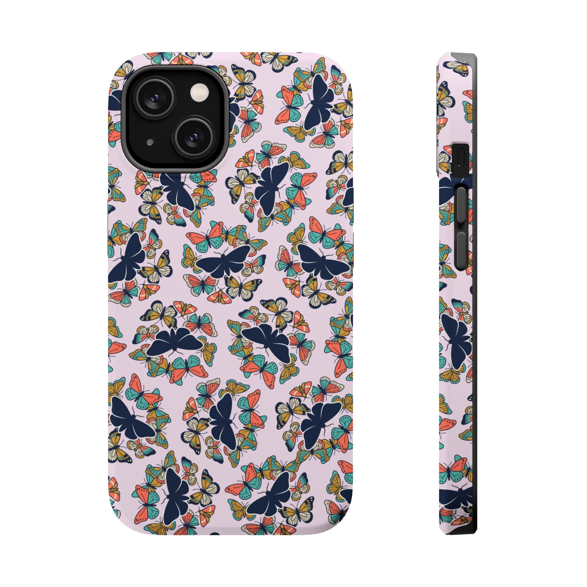 Phone Cases | Pastel Butterflies and Moths Pattern Magnetic Impact-Resistant Case
