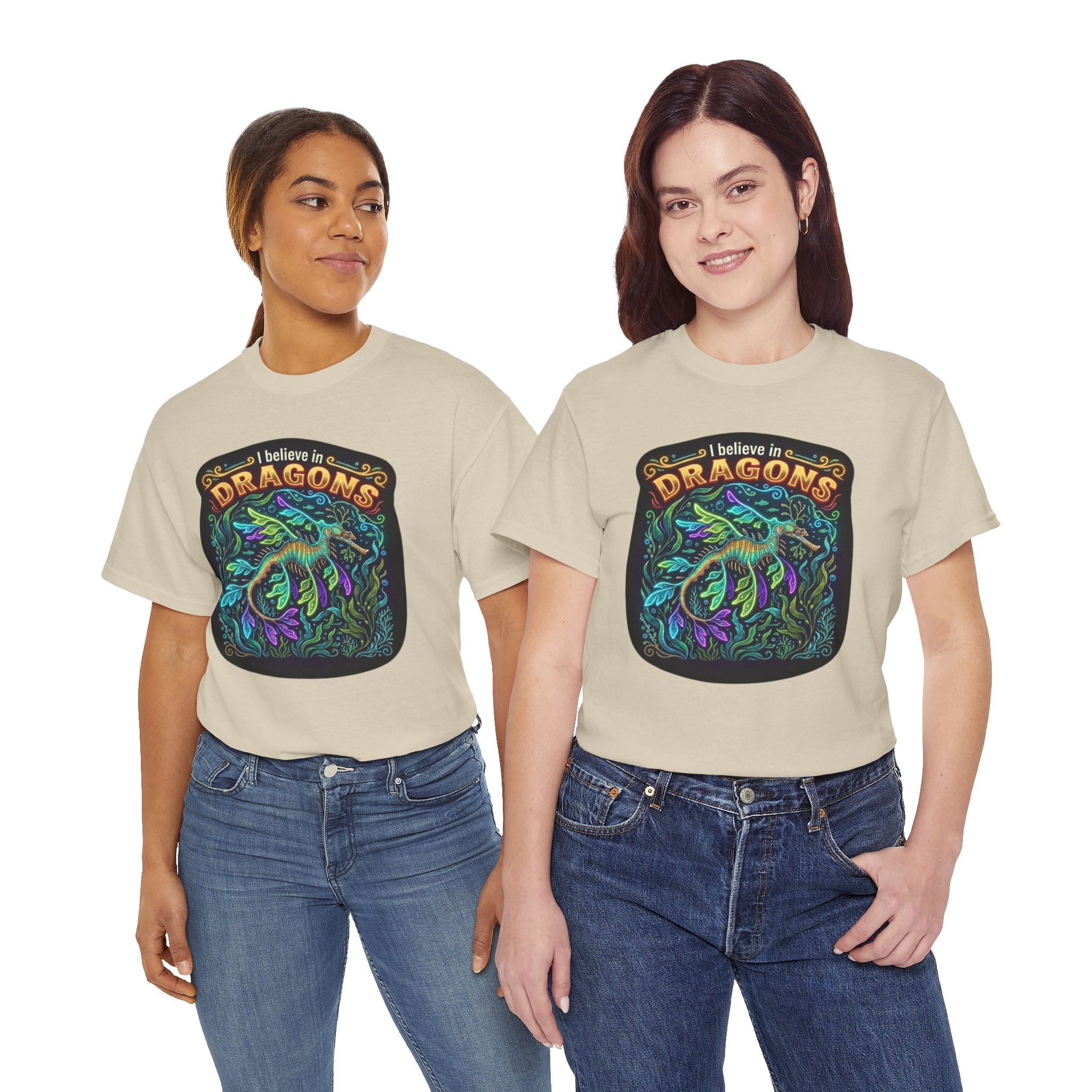 T-Shirt | 'I Believe in Dragons' Colorful Graphic Tee