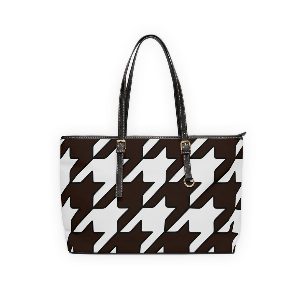 Handbag | Classic Houndstooth Pattern Shoulder Bag