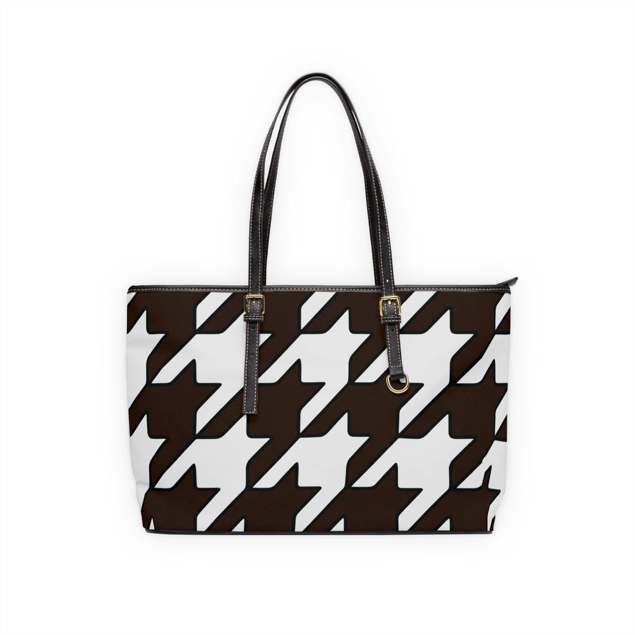 Handbag | Classic Houndstooth Pattern Shoulder Bag