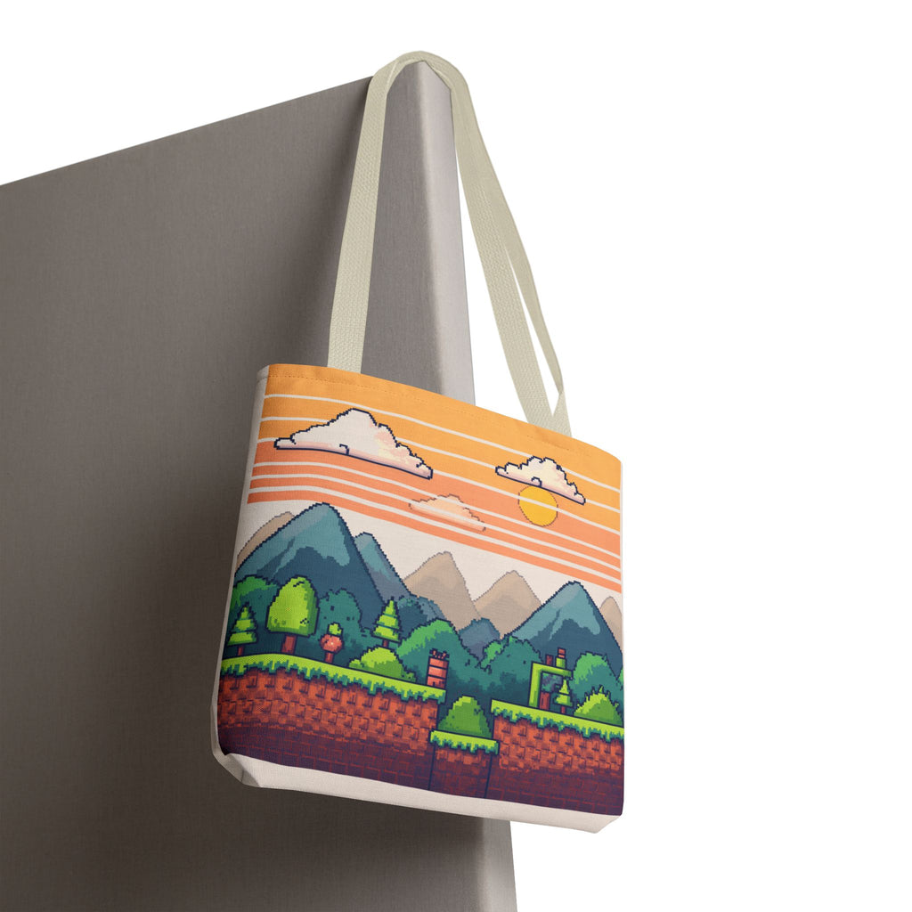 Tote Bag | Pixel Sunset Mountain Gamer Tote