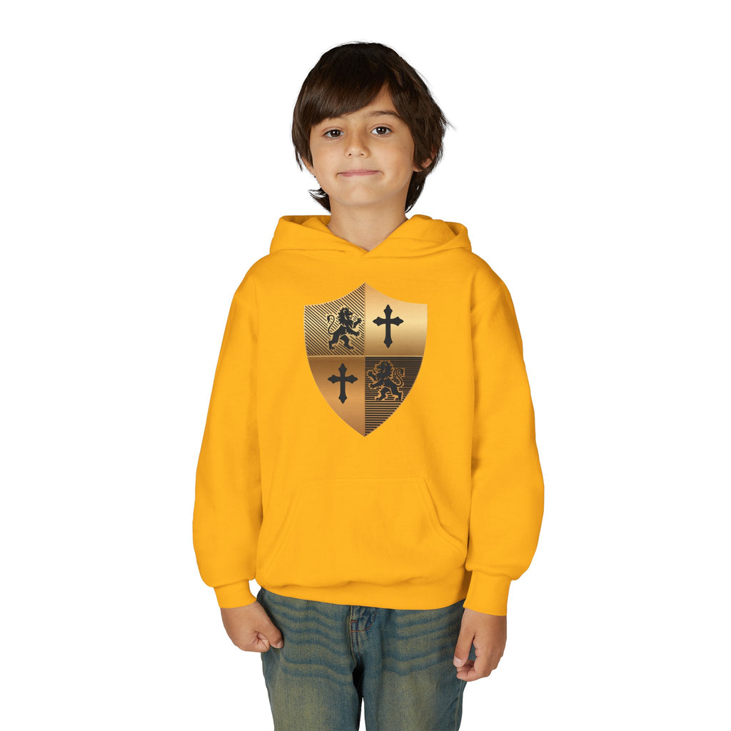 Gold Medieval Shield Crest Hoodie