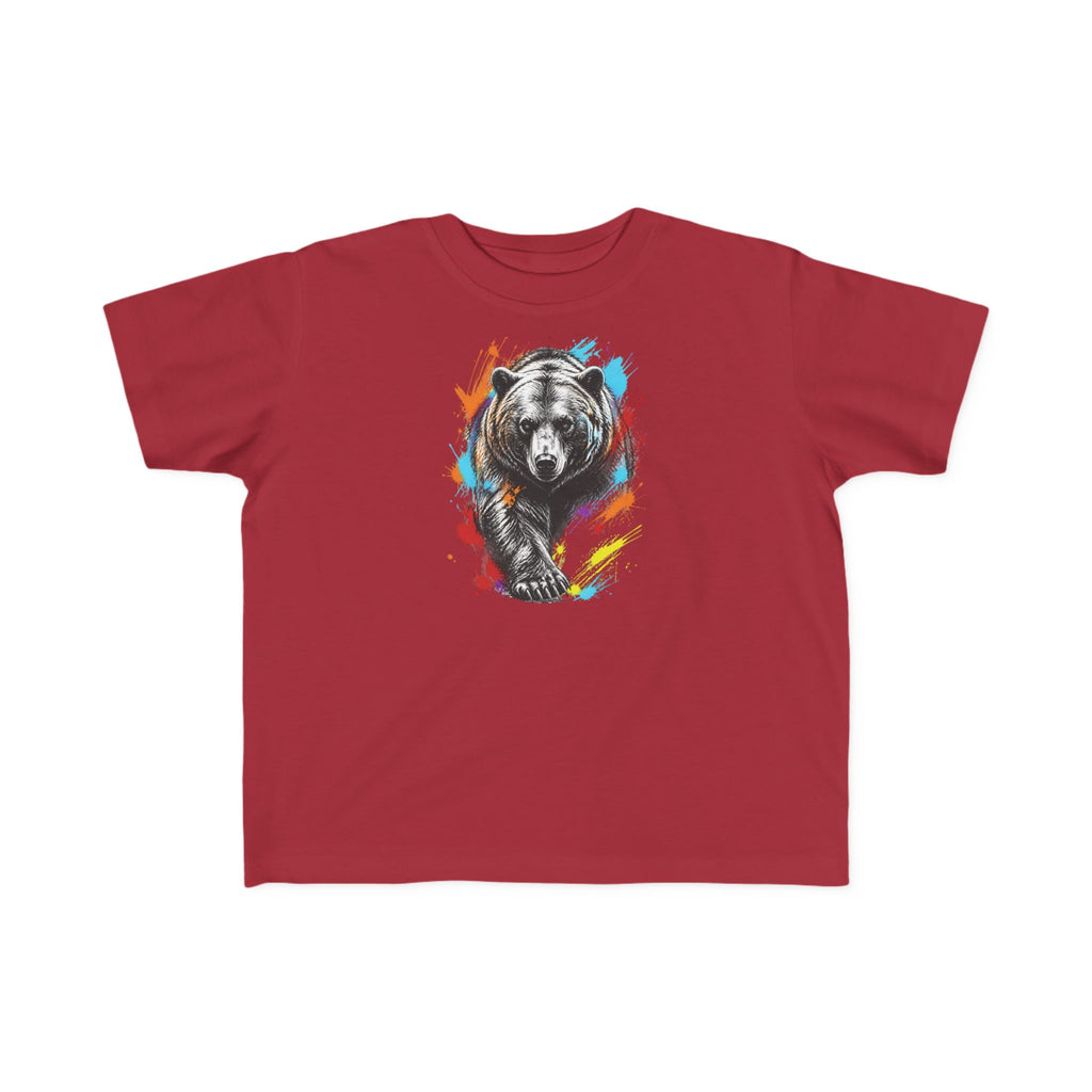 Colorful Kodiak Bear T-Shirt for Tots