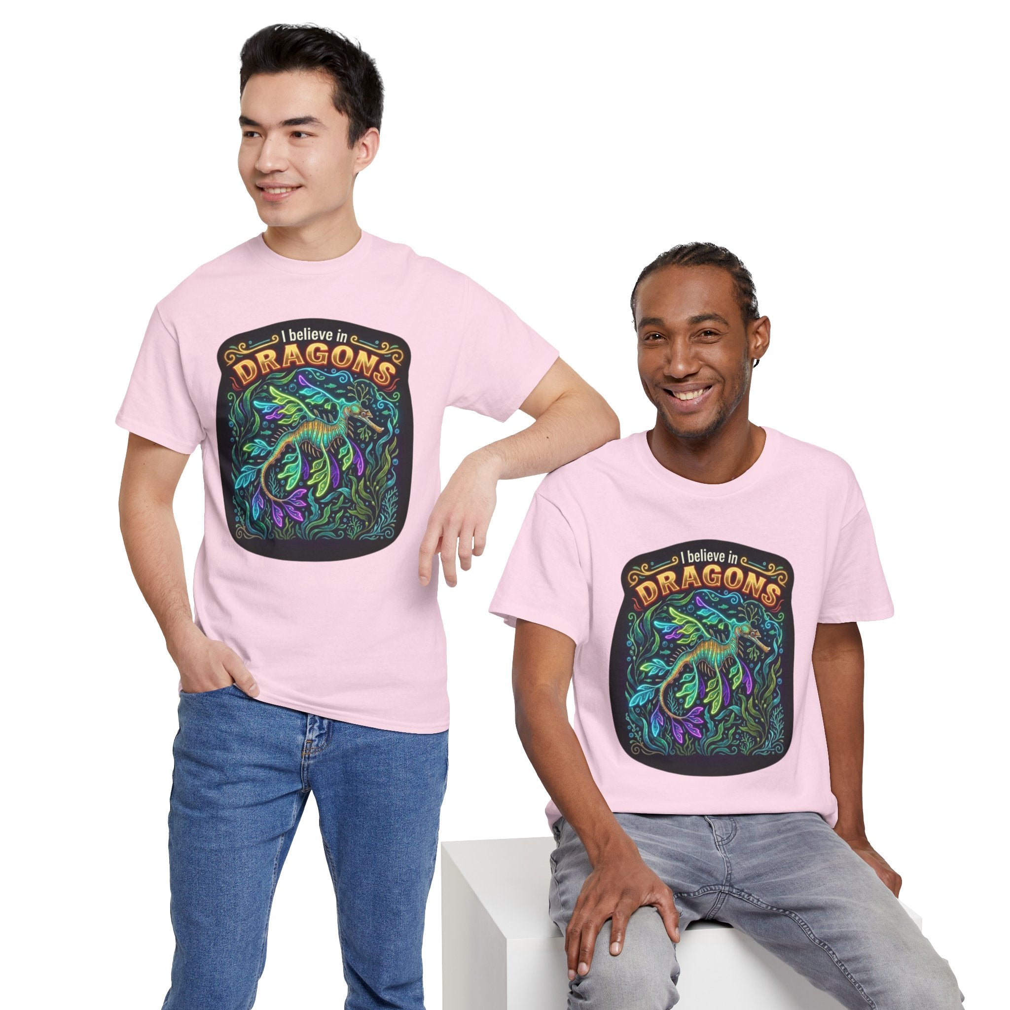 T-Shirt | 'I Believe in Dragons' Colorful Graphic Tee