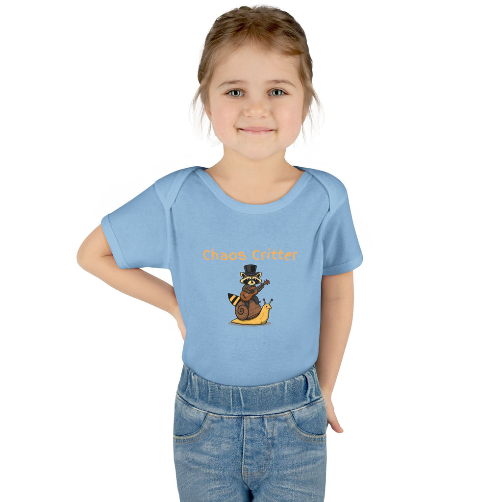 Baby Bodysuit | 'Chaos Critter' Playful Racoon Baby Onesie
