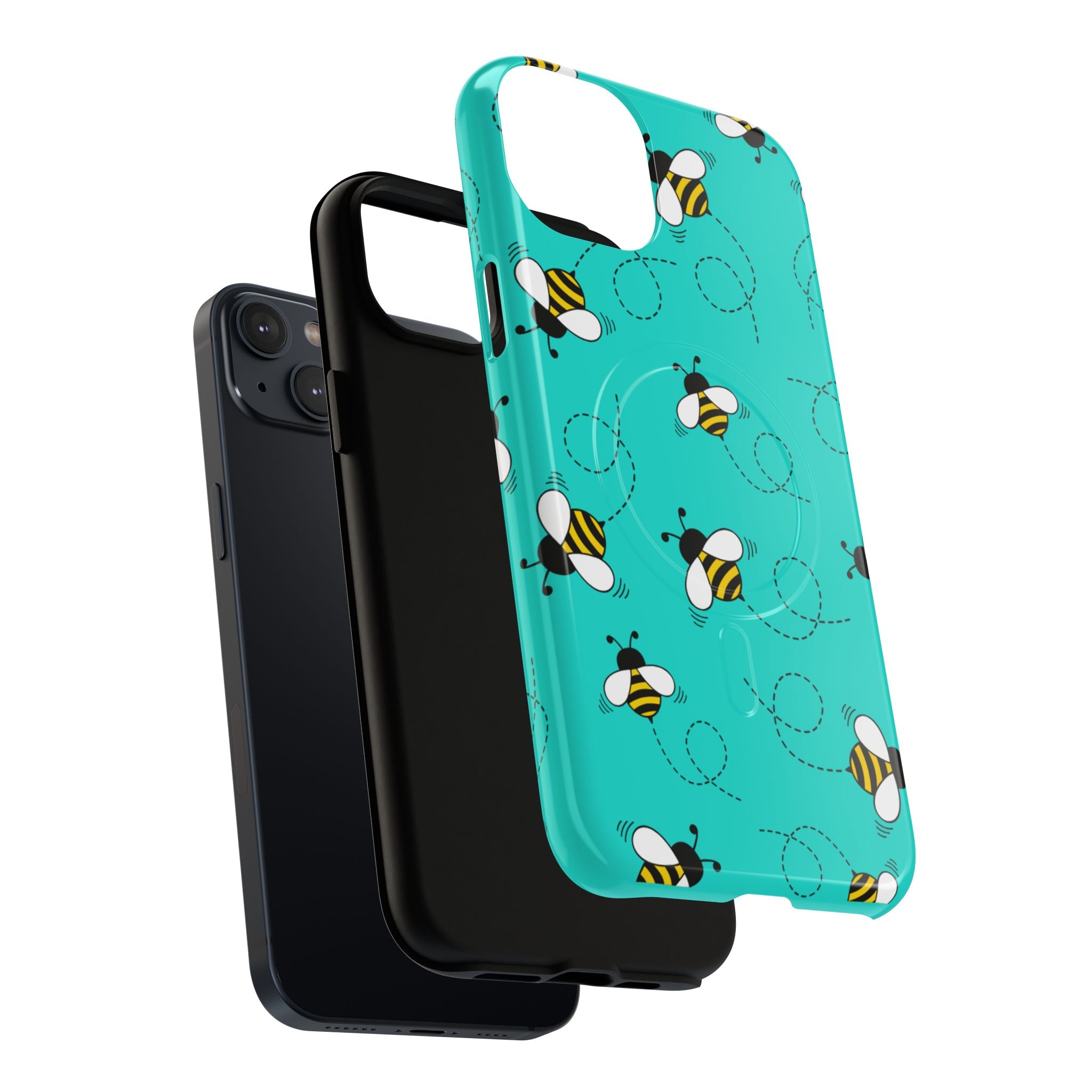 Phone Case | Cute Turquoise Bumblebee Tough Magnetic Phone Case