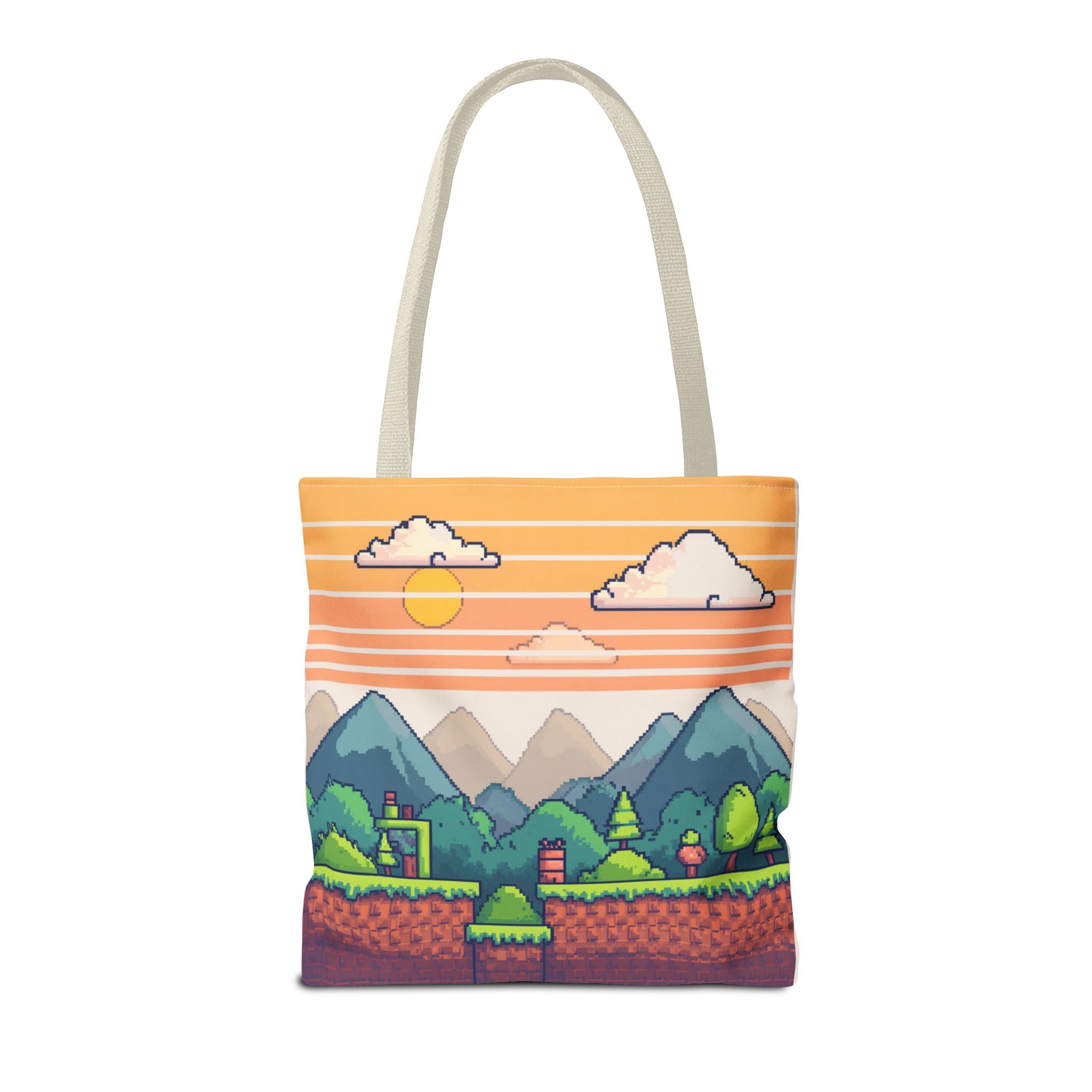 Tote Bag | Pixel Sunset Mountain Gamer Tote