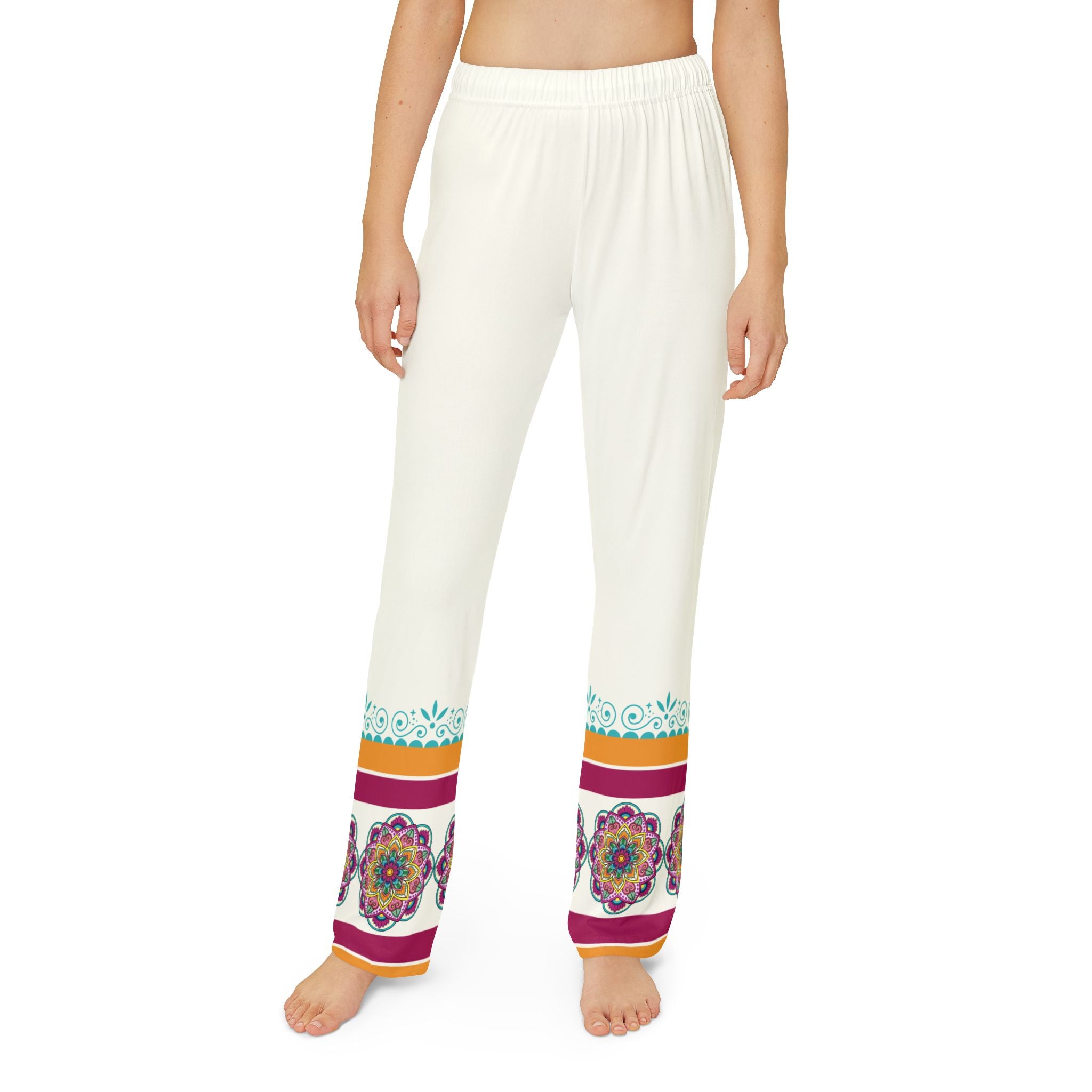Children & Youth Pajamas | Colorful Boho Mandala Border Pattern Lounge Wear