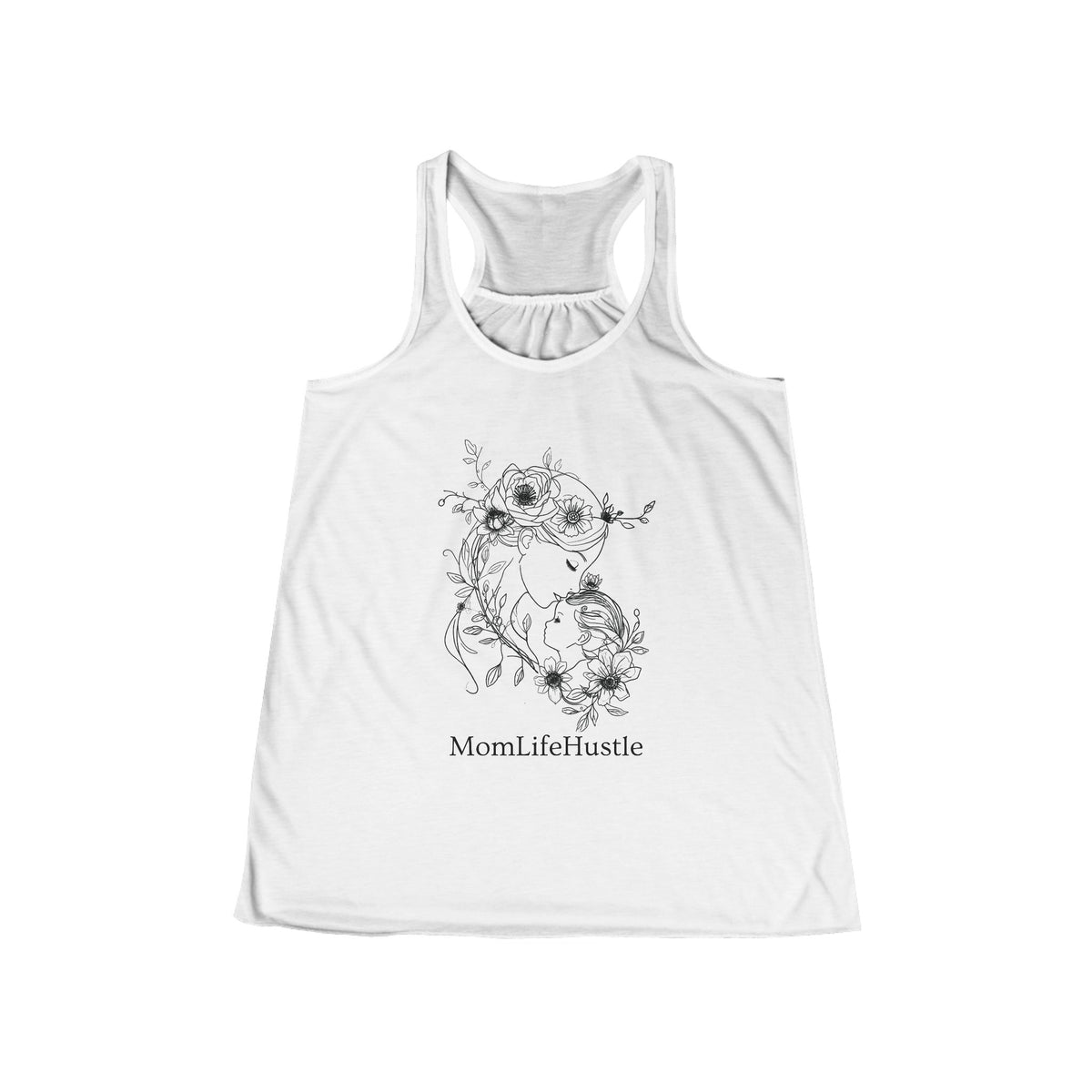 Mom Life Hustle Logo Racerback Tank Top