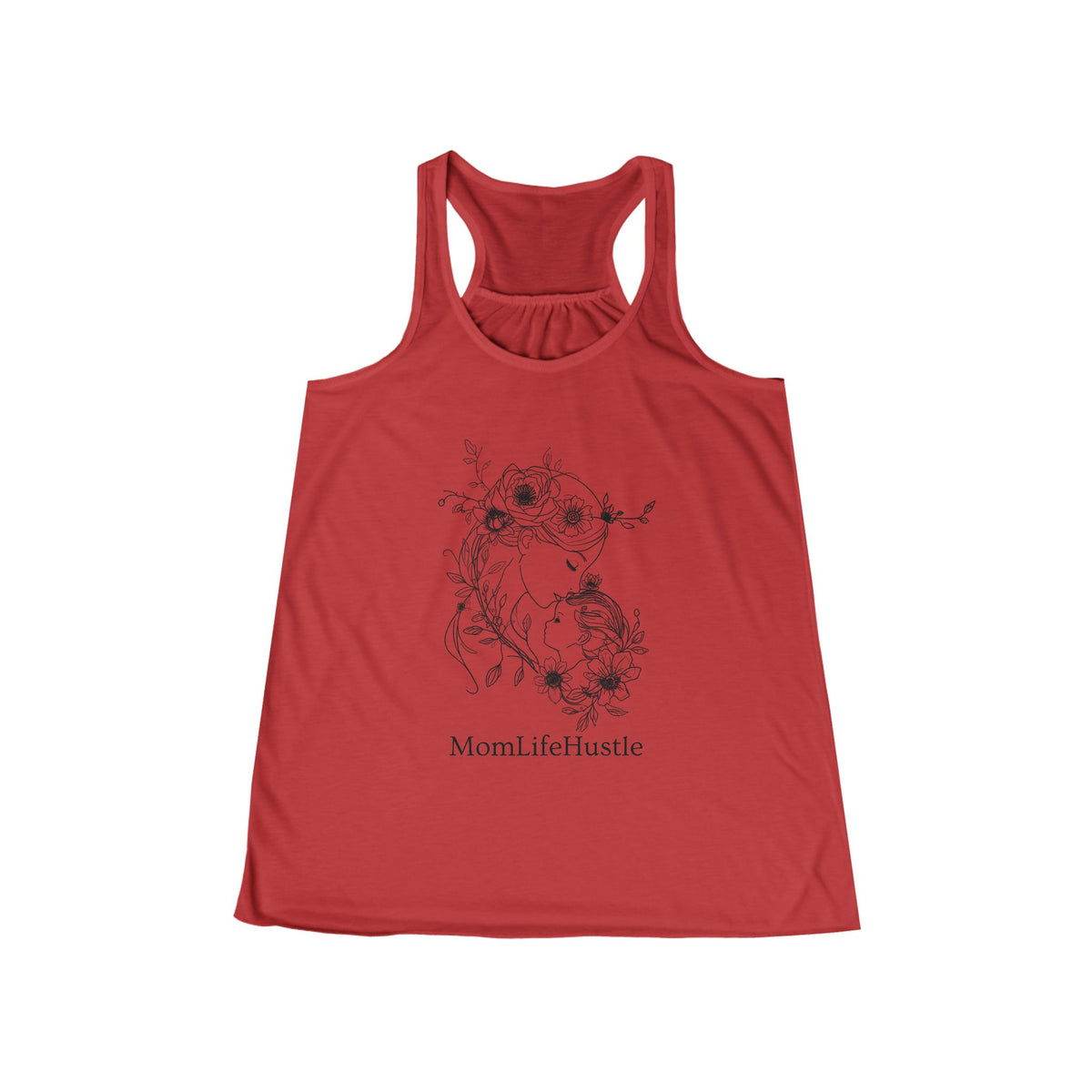 Mom Life Hustle Logo Racerback Tank Top